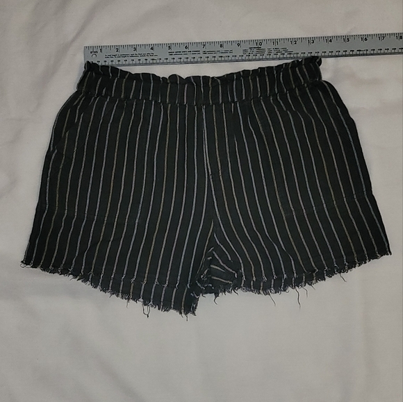 Faded black distressd look shorts w/ white stripes true craft women's size small - Picture 1 of 4